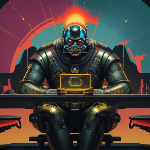 Big Boy Statue Orbits Earth In Atompunk Style