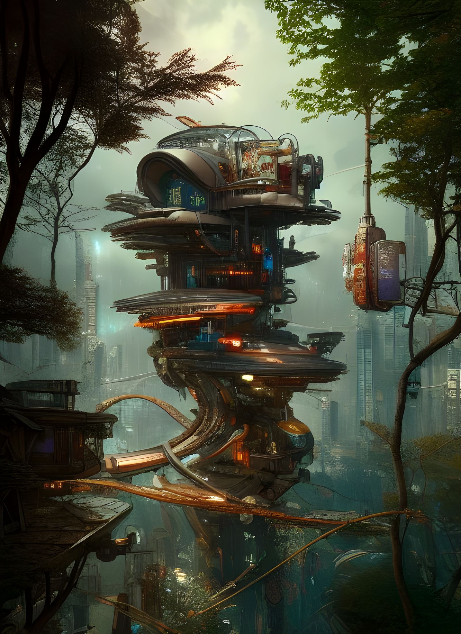 Cyberpunk Treehouse