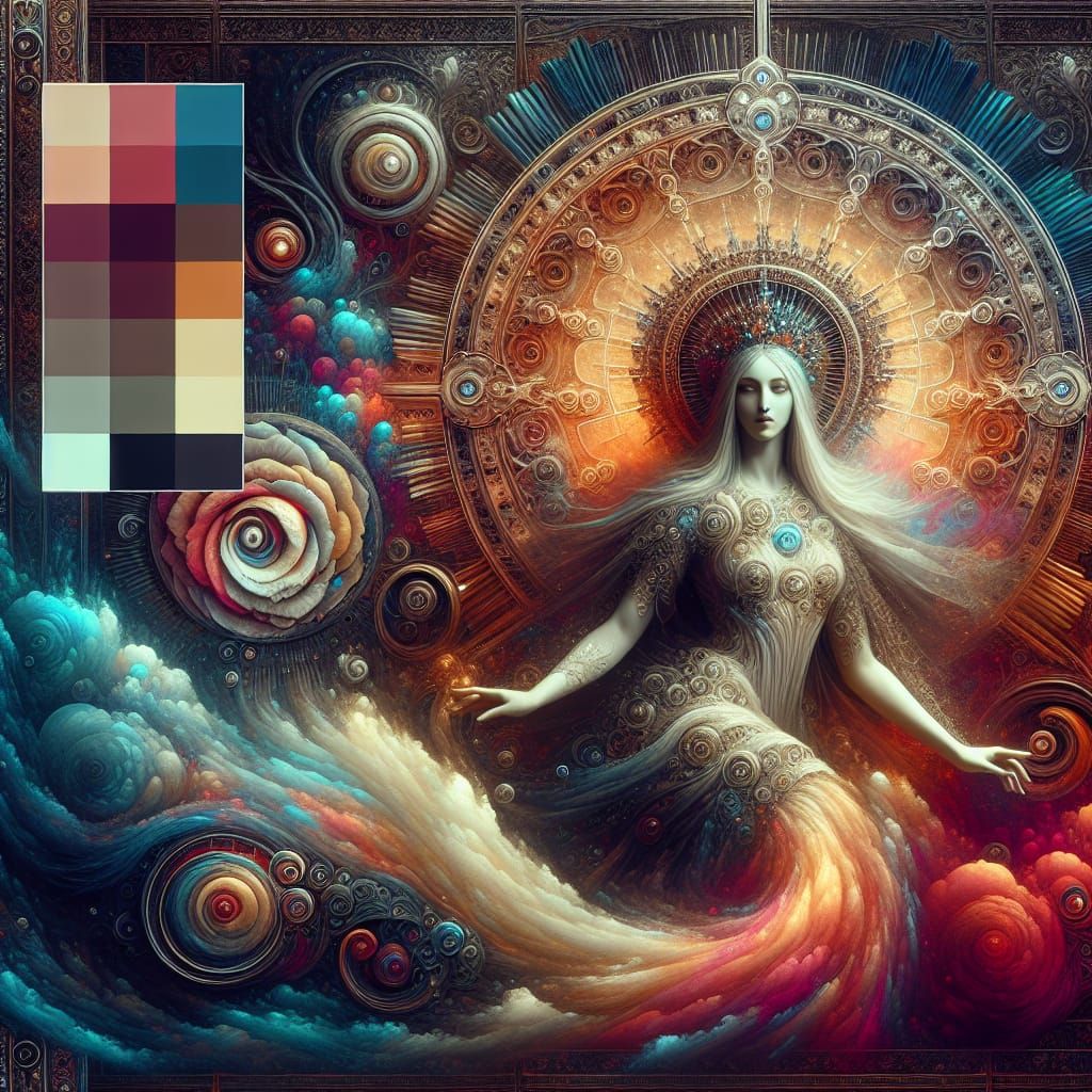 Mystical Rose: Holy Mary in Matte Painting