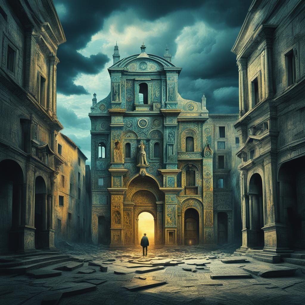 Picasso Style Illusion of Time: Digital Painting