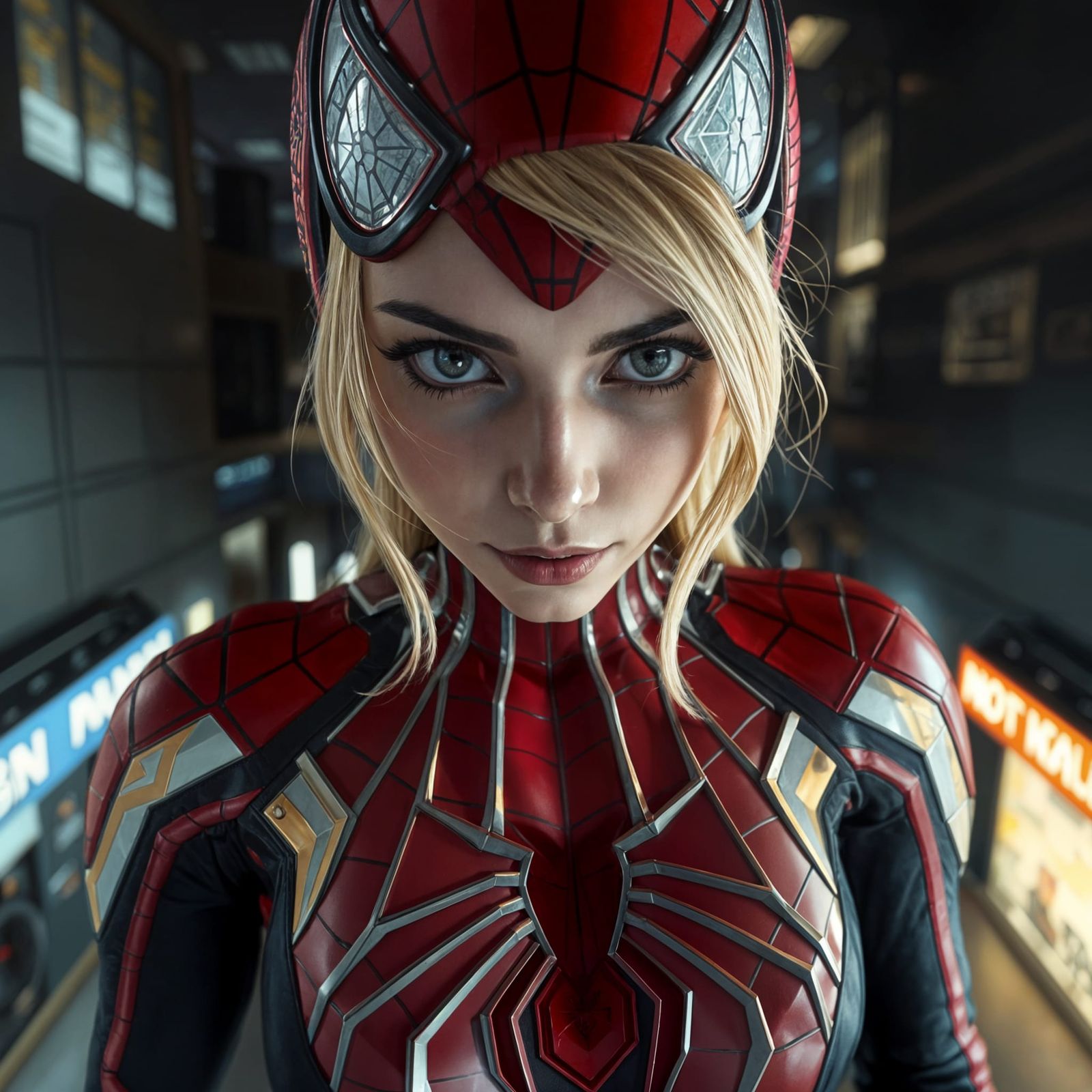 Gwen's Glamorous Portrait in Shimmering Costume