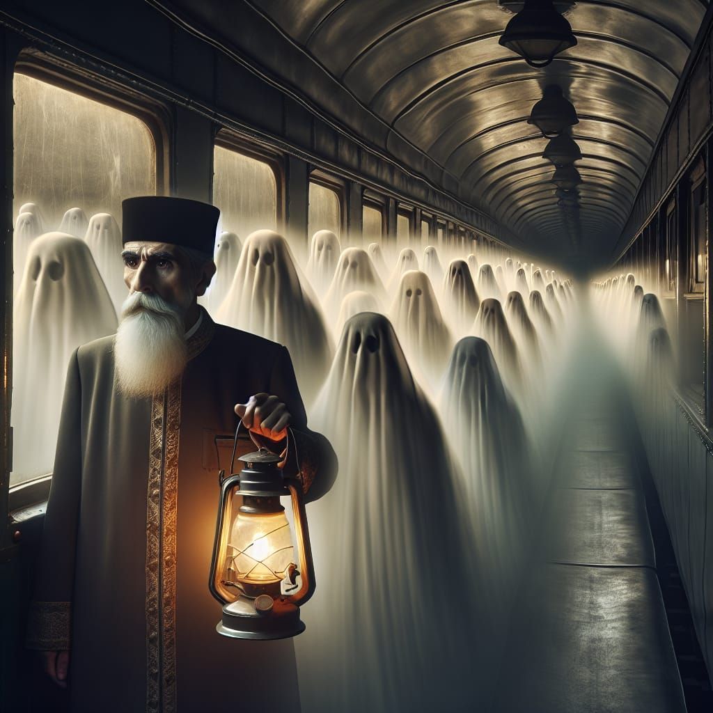 Stoic Train Conductor Embarks on Eternity's Journey