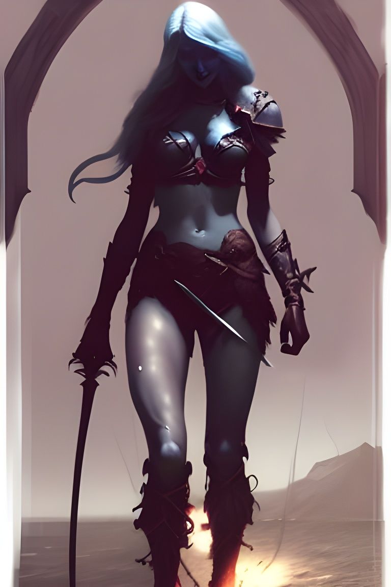 Drow Adventurer Concept Art in 8k Resolution