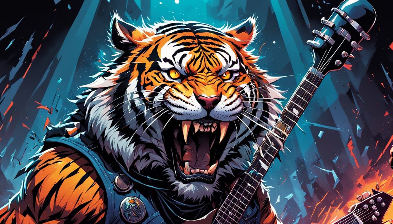 Fierce Tiger Rock Star Concept Art