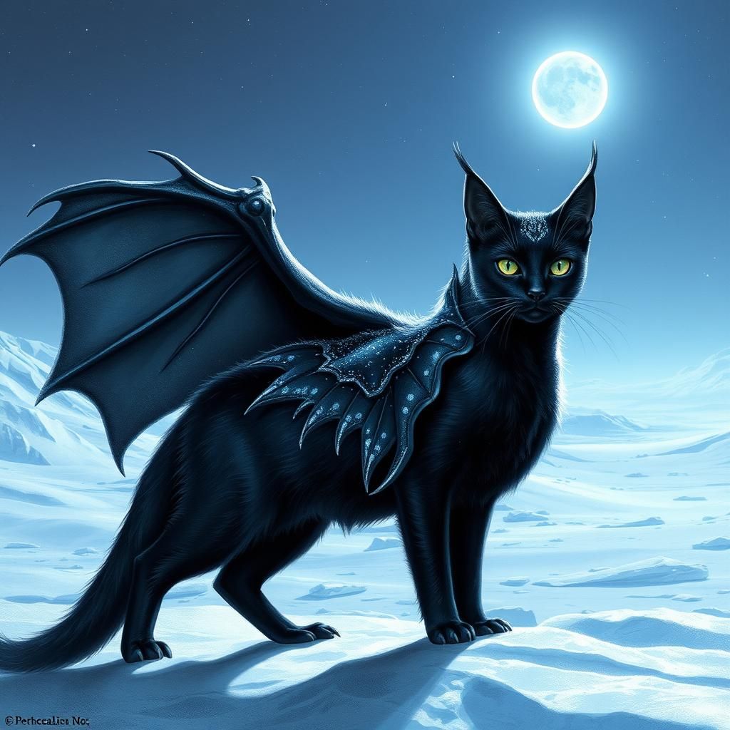 Black Cat Dragon on Frozen Planet