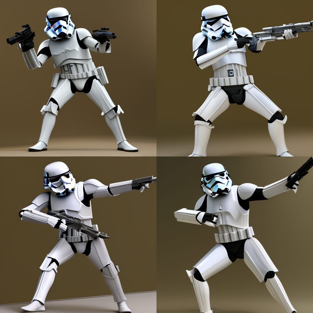 Dabbing Stormtrooper in Detailed Matte Painting