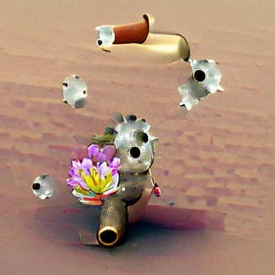 Surreal Gun with Flower Bullets
