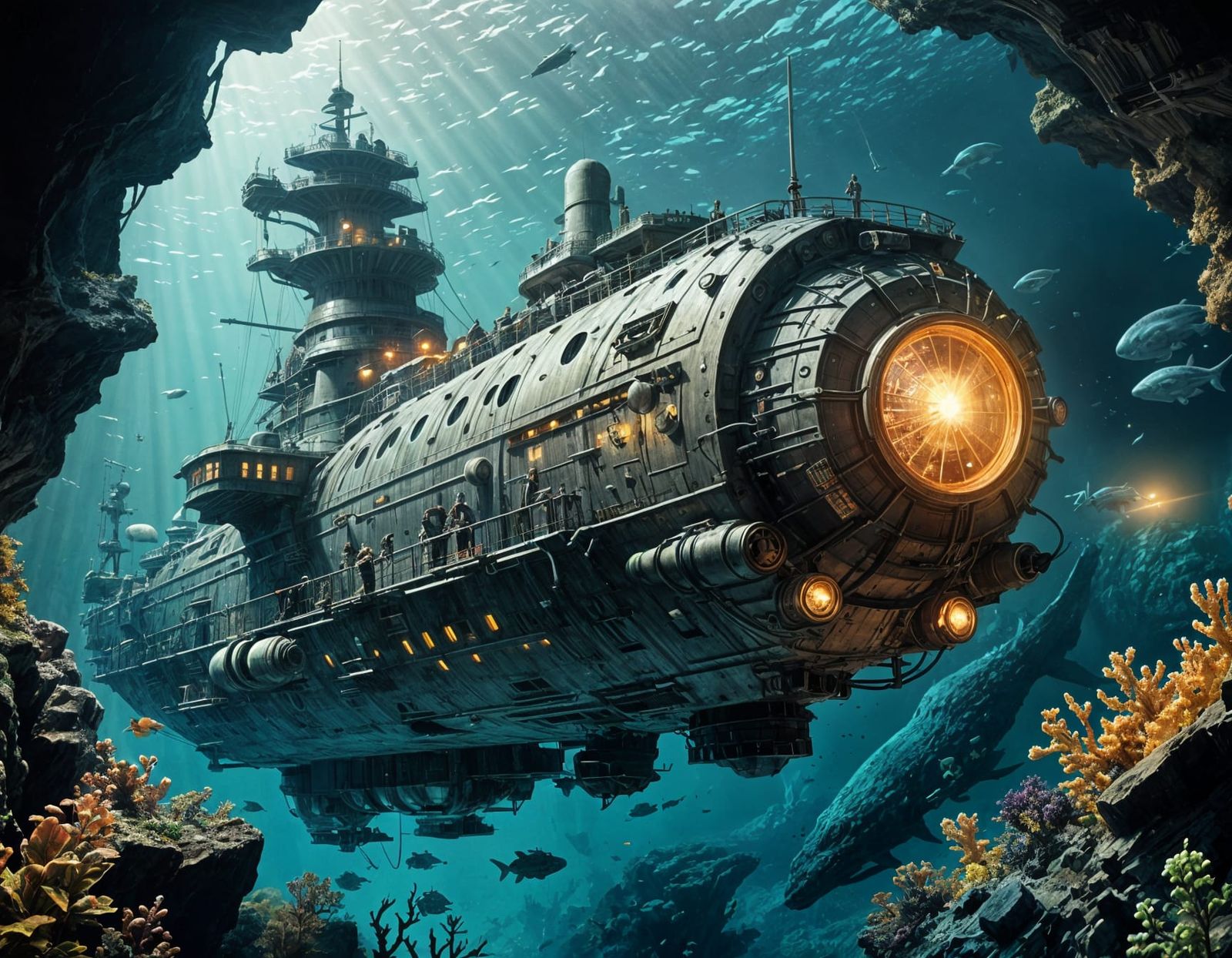 Epic Sci-Fi Underwater Vision of HMS Dreadnought
