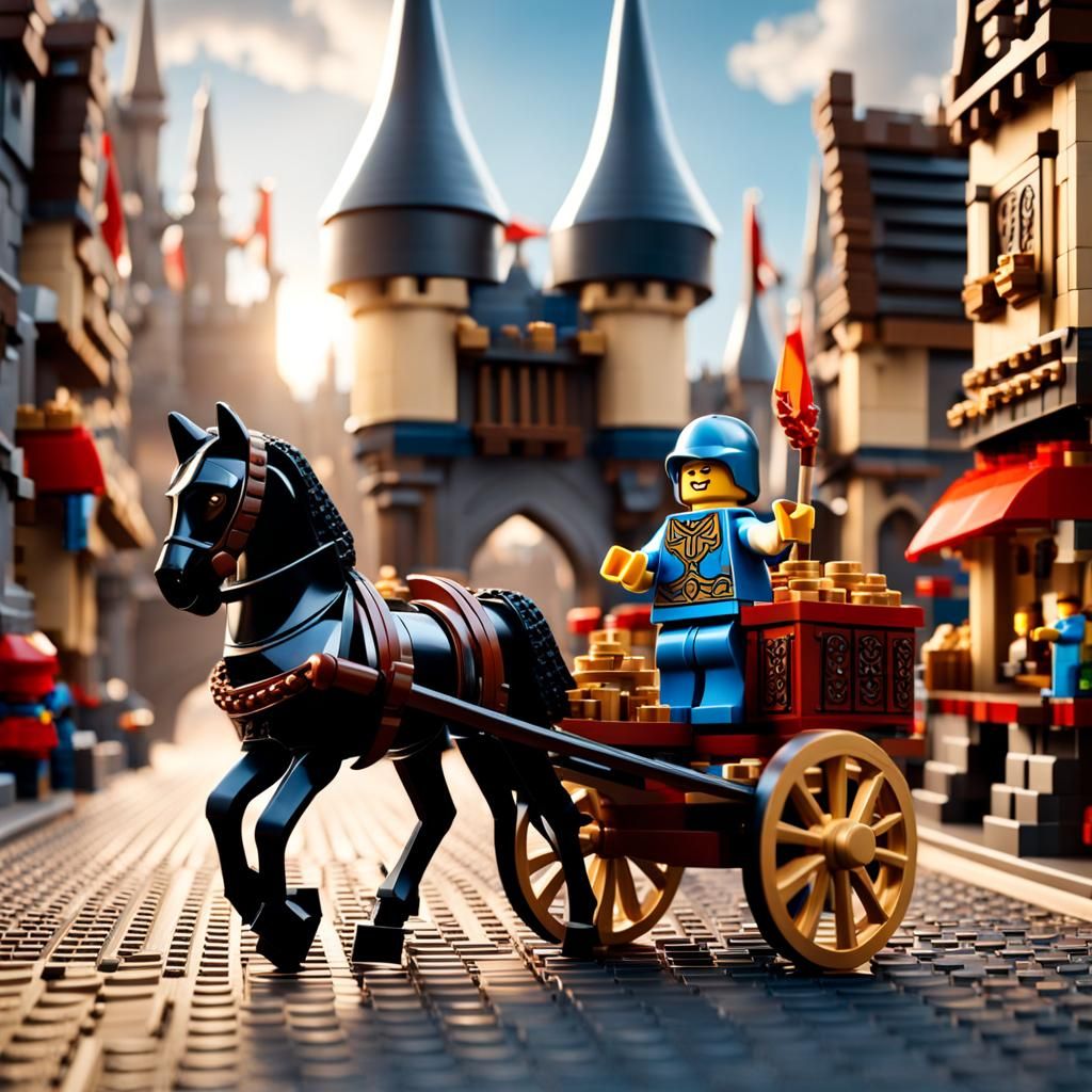 LEGO Castle Street View: Digital Matte Painting