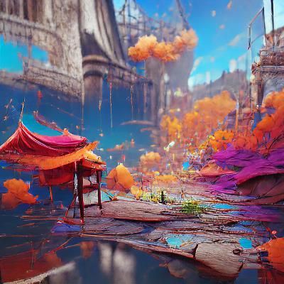 Fate With Humor: Detailed Matte Painting in Fantasy Style