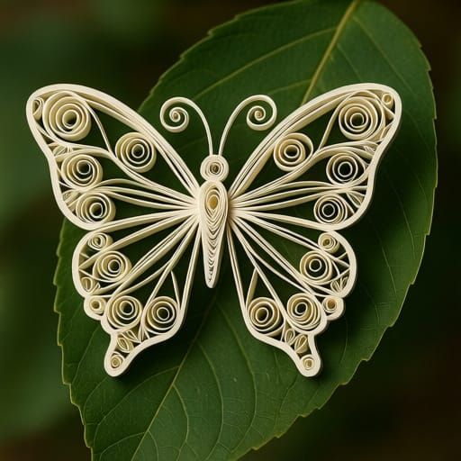 Filigree Butterfly with Quilled Paper Wings