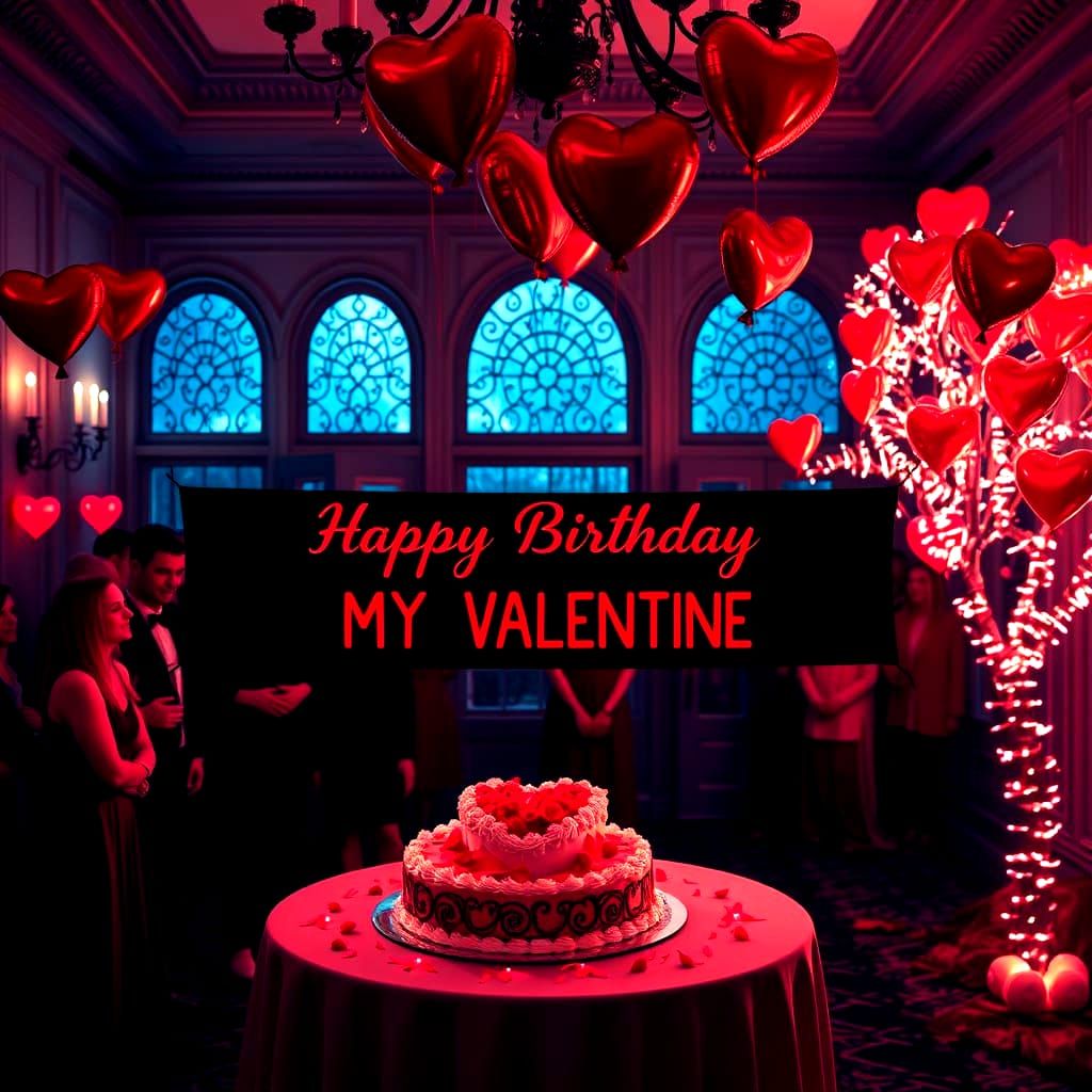 Elegant Gothic Valentine's Birthday Celebration in a Majesti...