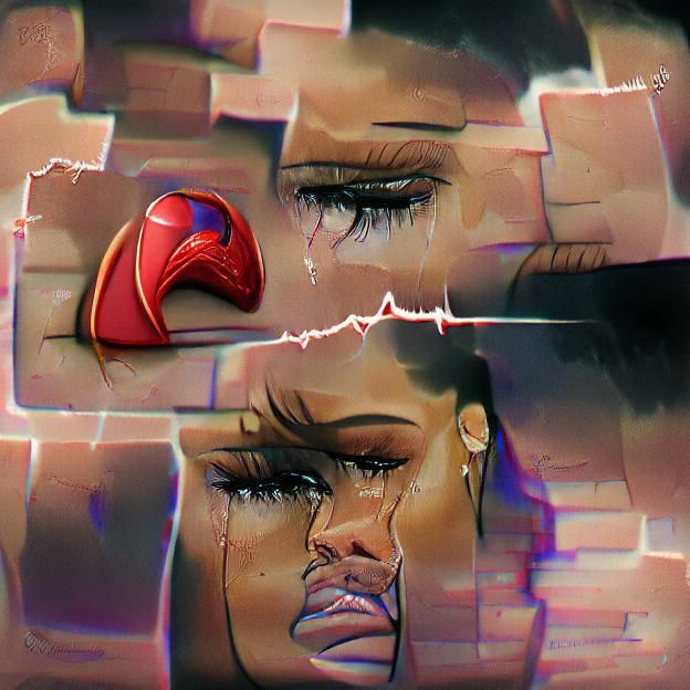 AI Interpretation of Heartbreak Concept