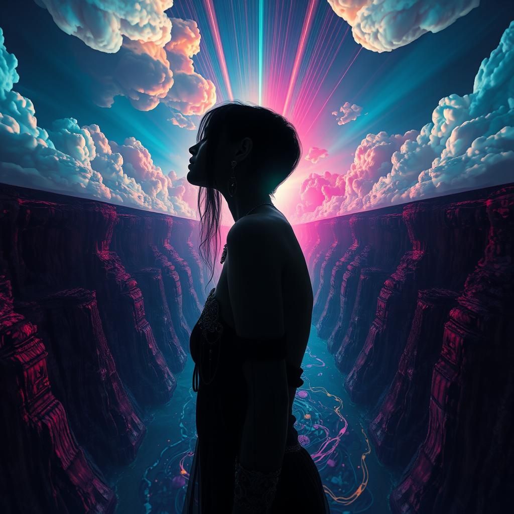 Goth Woman in Dreamscape: a Surreal Vision