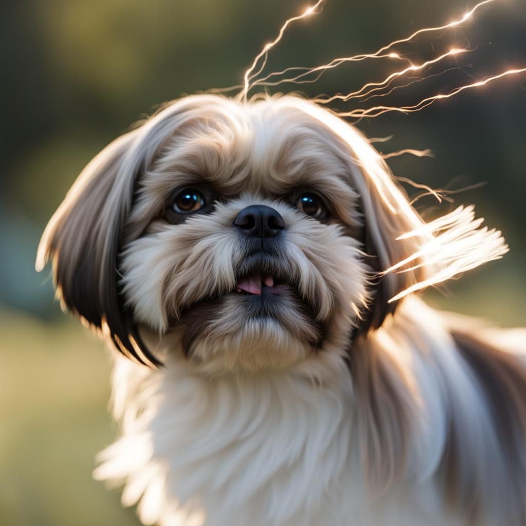 Shih Tzu Flying and Shooting Lasers