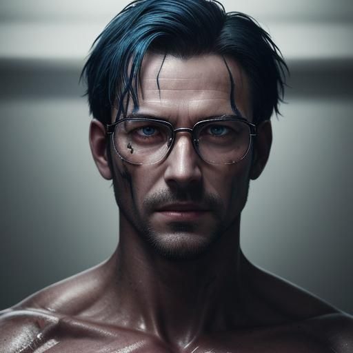 Wounded Android Butler Smiling After Battle