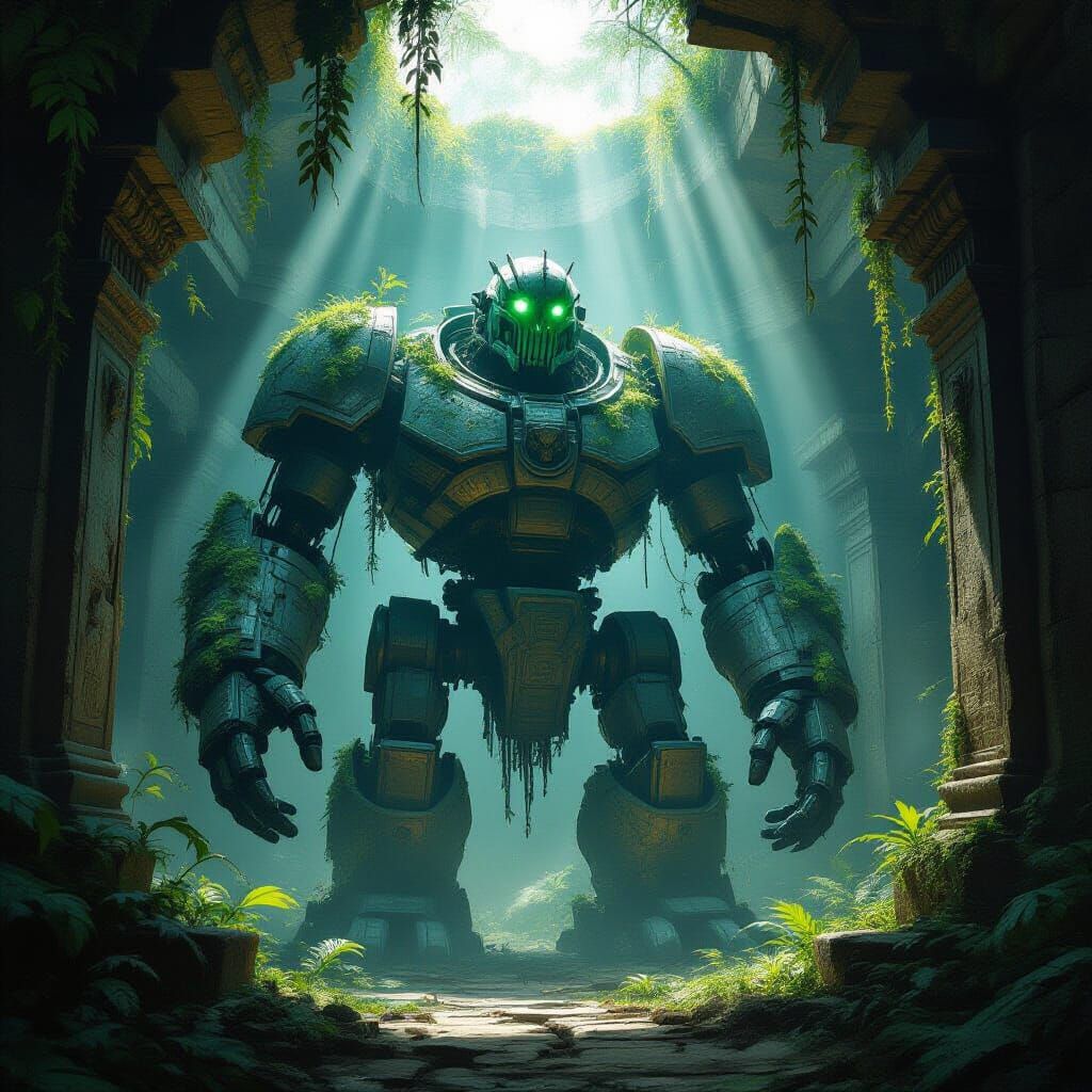 Ancient Automaton in Jungle Temple