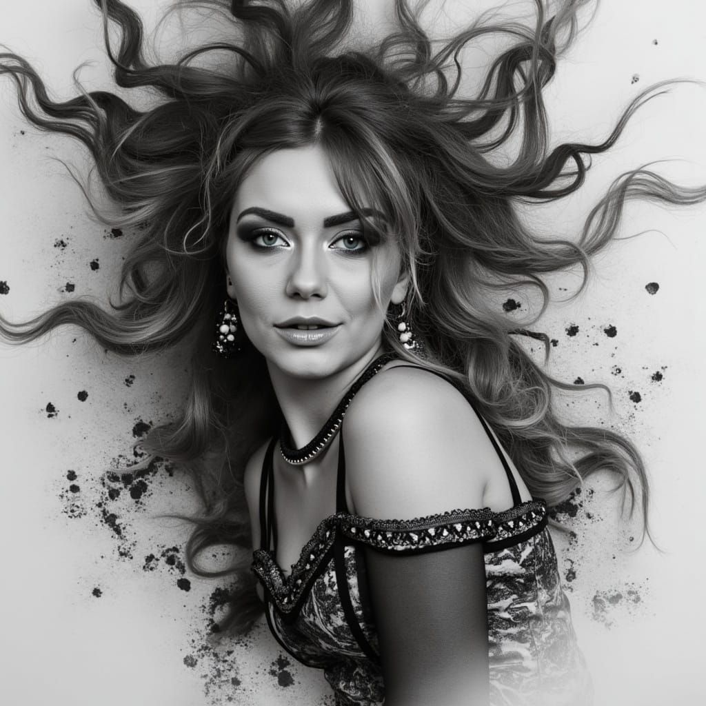 Mysterious Woman in a Surreal Dreamscape