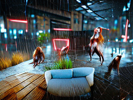 Neon Animals Dance: 3D Comic Style