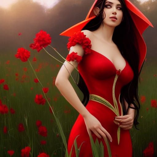 Elegant Latina Elf Portrait in Hyperdetailed Style