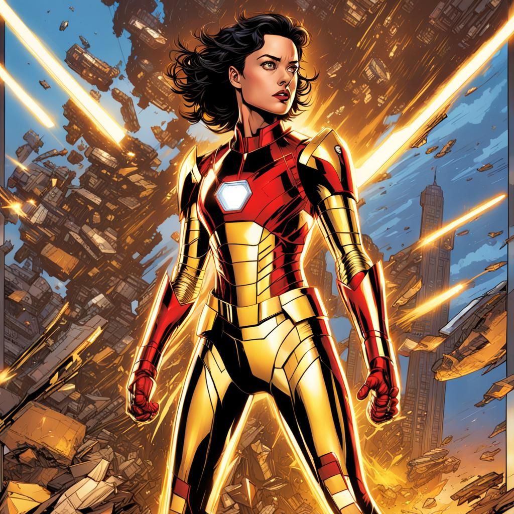 Stark Daughter's Modernized Armor: Comic Book Art