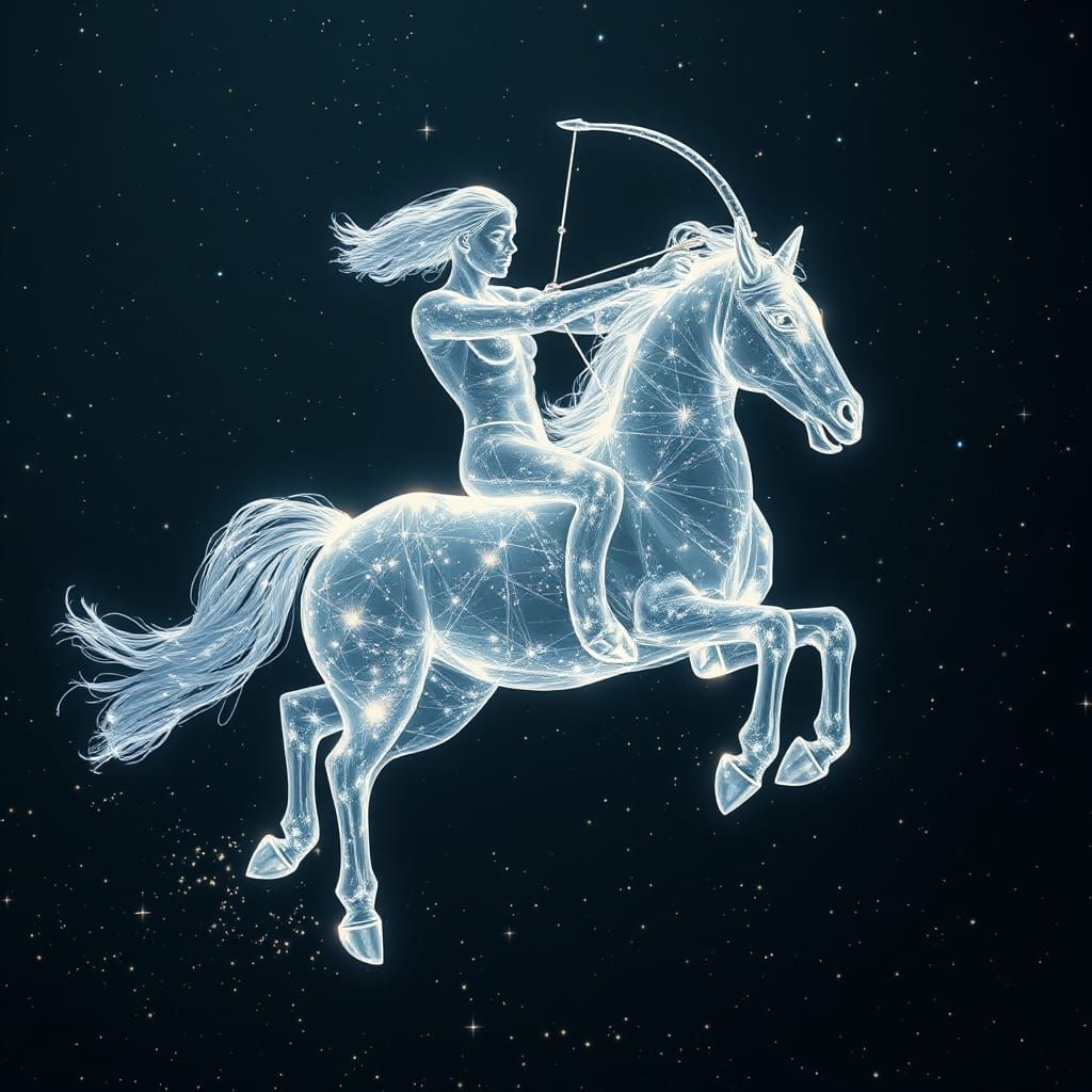 Glowing Centaur Galloping in Galactic Space