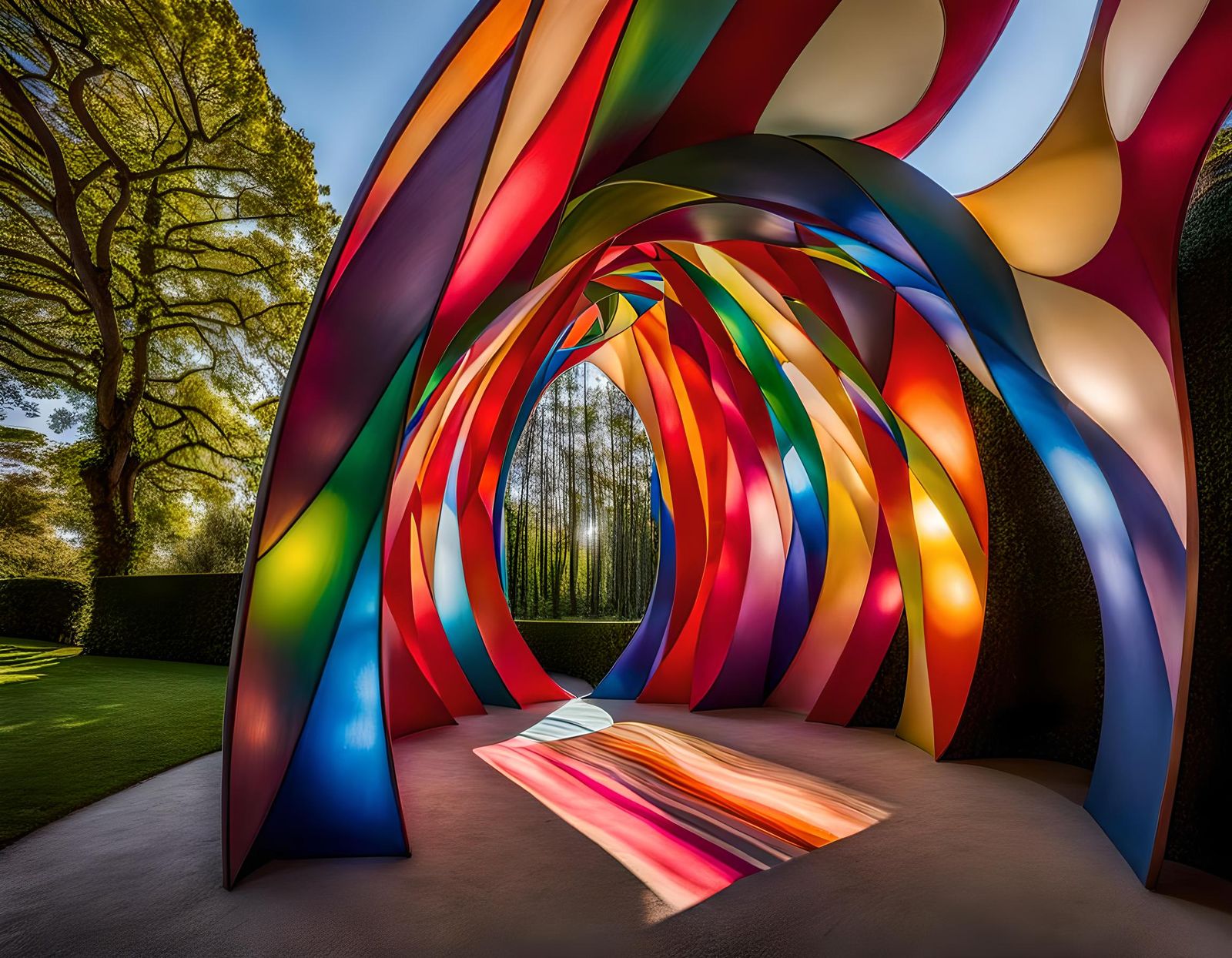 Luminous Glass Fibre Daylight Sprite in Chagall Style