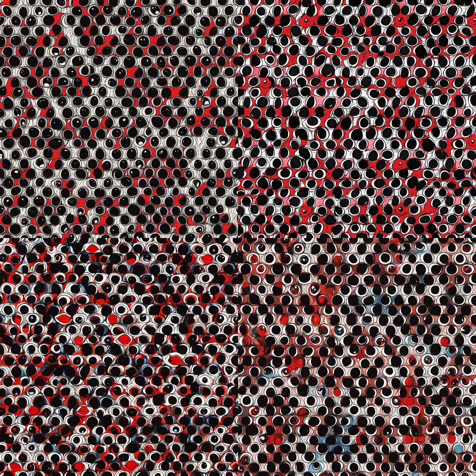 Abstract Composition of Spectral Facial Features
