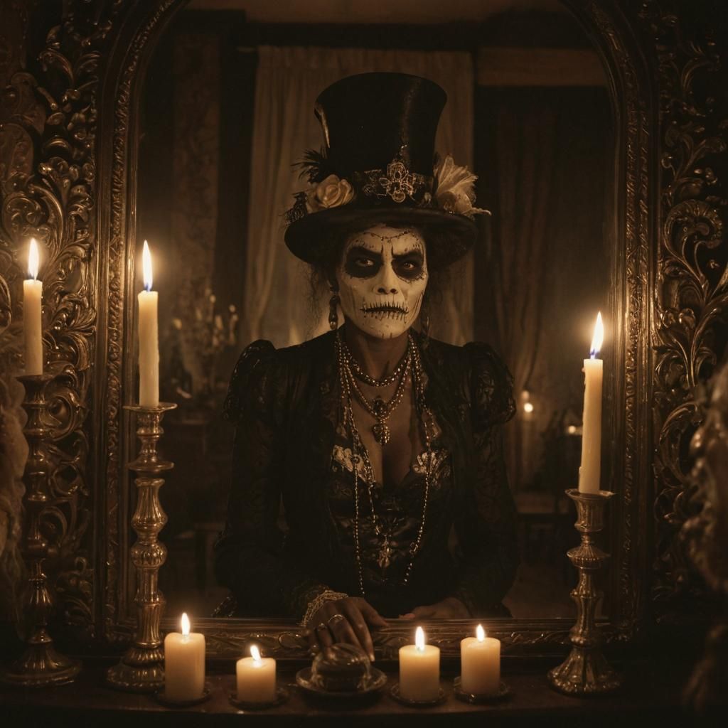 Baron Samedi Appears to Old Fashioned Lady