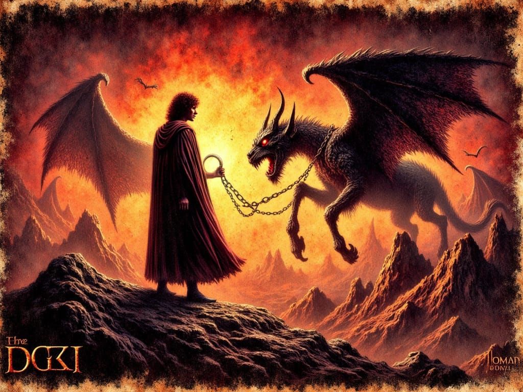 Frodo in Mordor: Lord of the Rings Poster Art