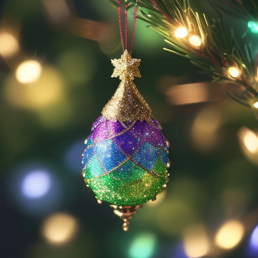 Vibrant Christmas Ornaments in Neon Colors