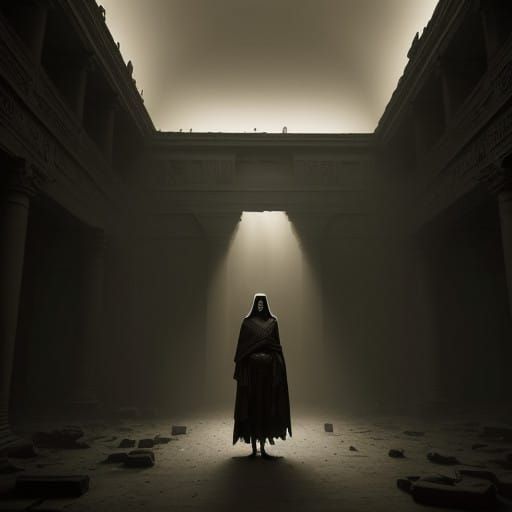 Ancient Mummy Unveiled in Haunting Sepia-Toned Portrait