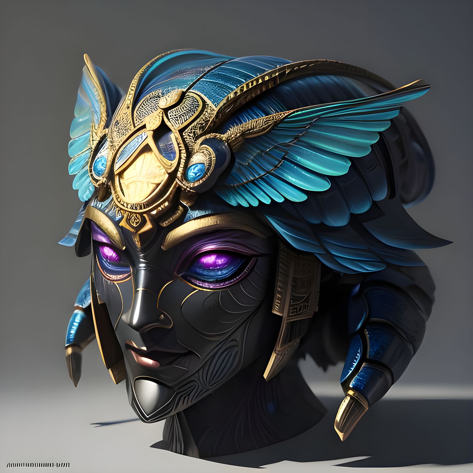 Anthropomorphic Scarab Beetle in Detailed 3D Anime Art