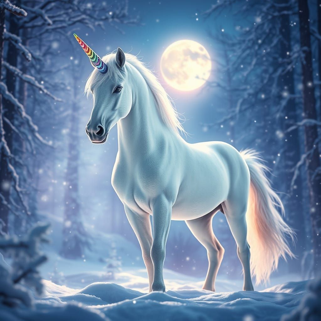 Winter Goddess Unveiled in Ethereal Snowscape