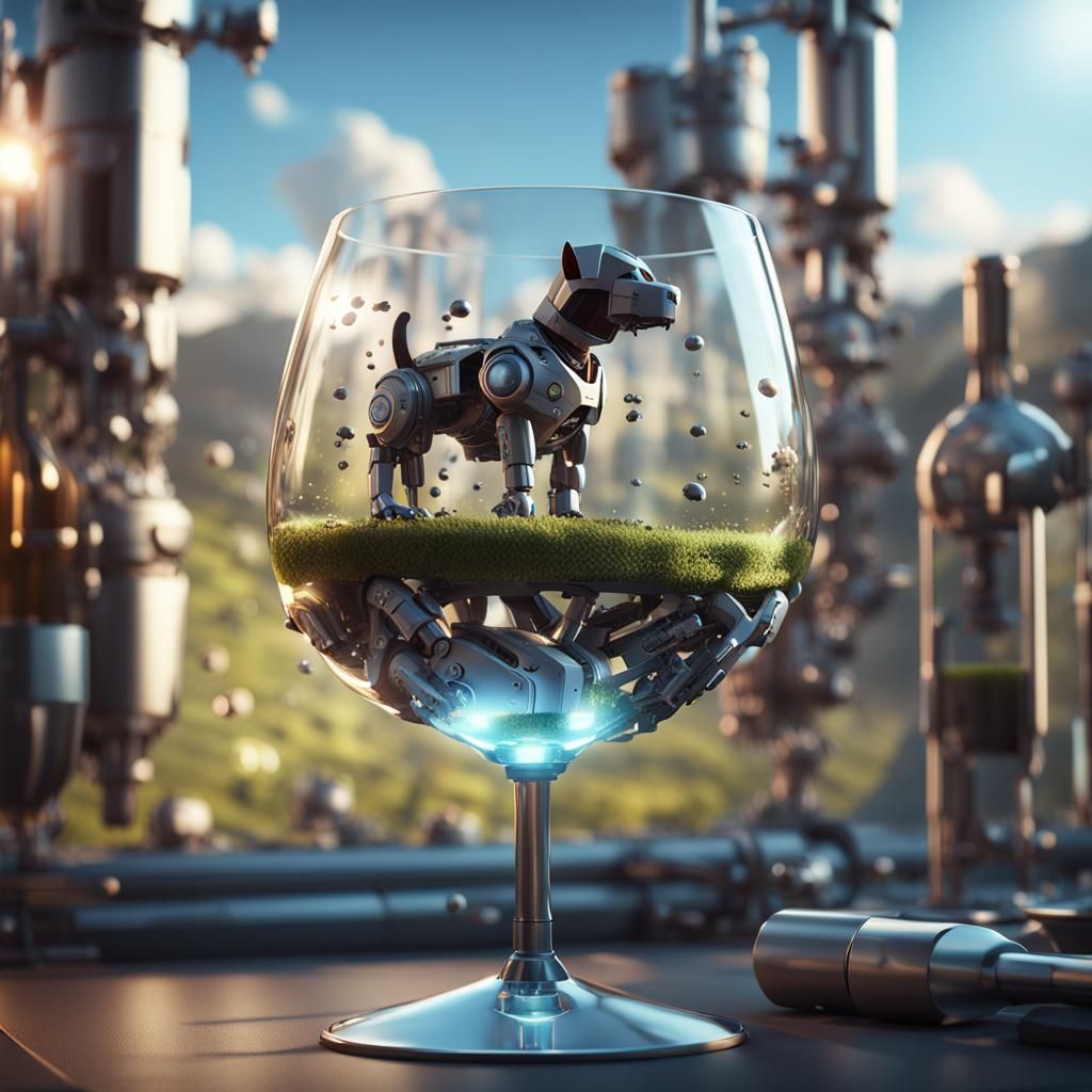 Dog's Eye View: Sci-Fi Wine Glass