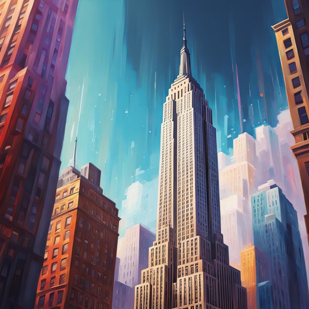 Crystal Empire State Building: Hyperrealistic Concept Art