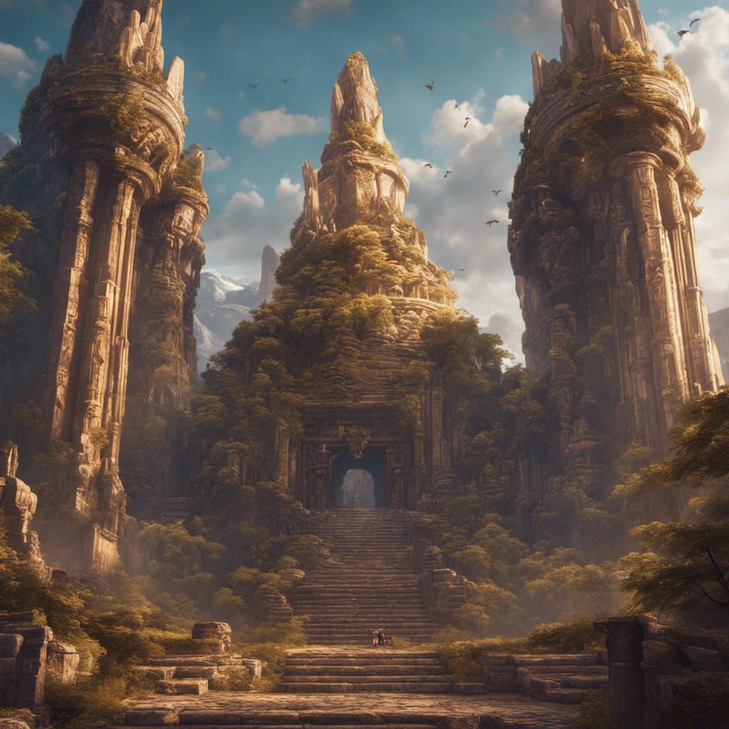 Fantastical Jungle Temple Concept Art
