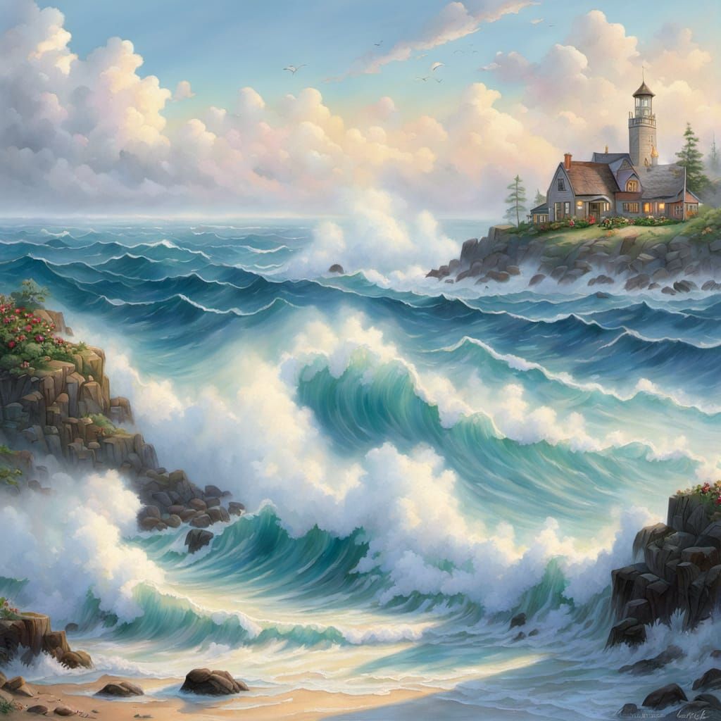 Ethereal Ocean View in Romantic Style