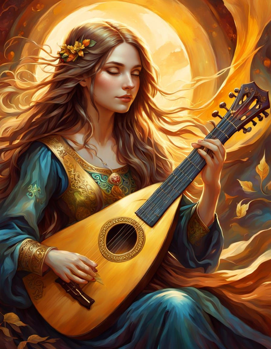 Stunning Female Bard Character Concept Art