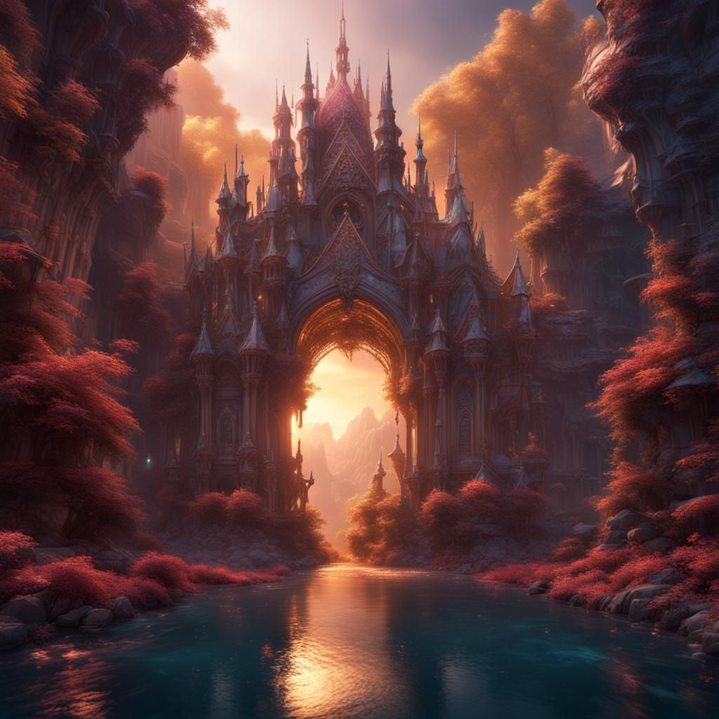 Fantastical Matte Painting with Intricate Details