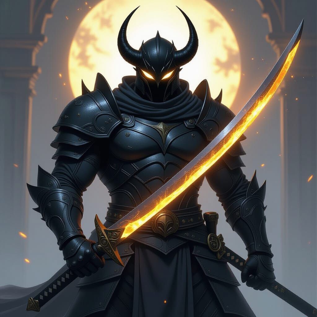 God of Darkness Wields Astral Black Hole Katana