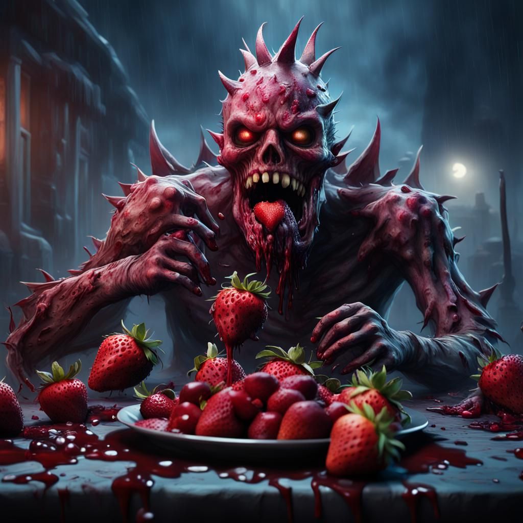 Zombie Dragon Fruit Feast in a Spooky Night