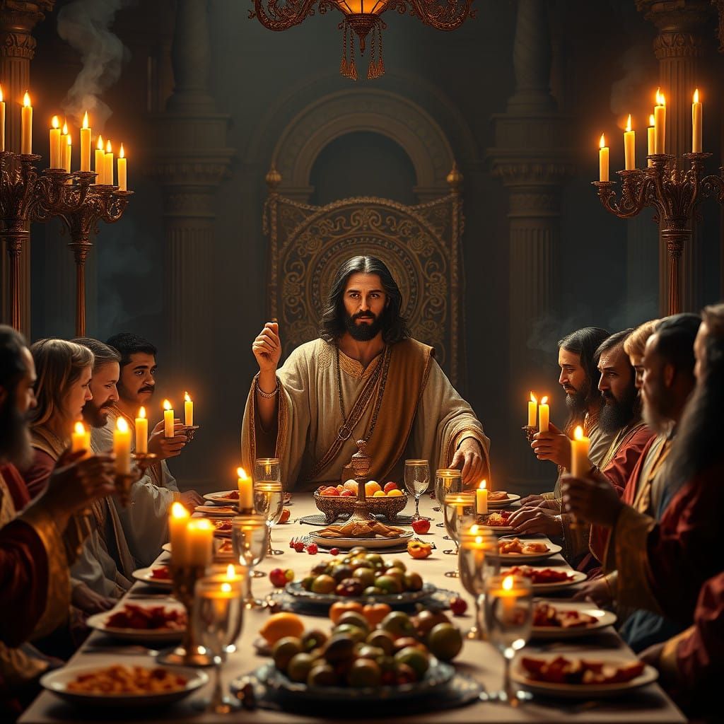 Jesus in a Heavenly Passover Feast