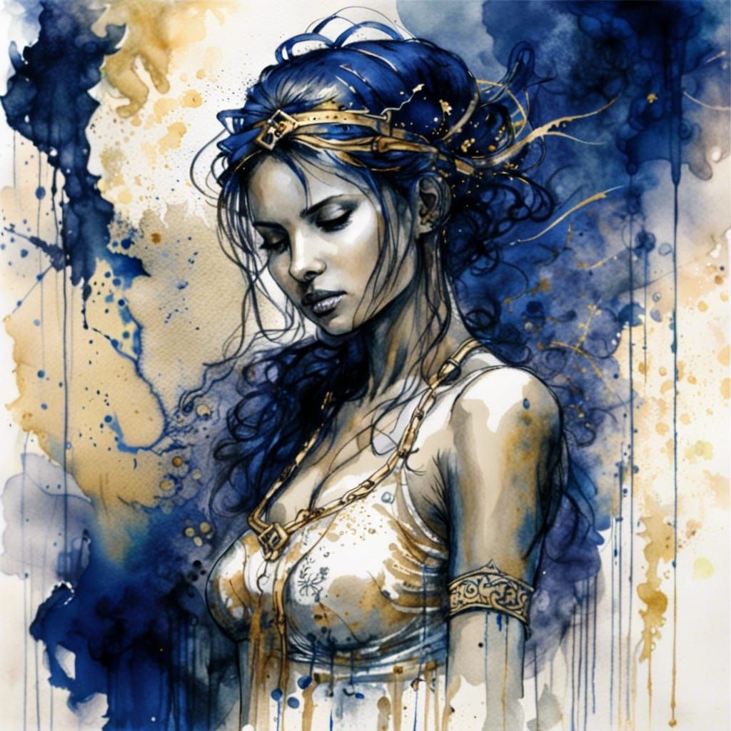 Meditating Student in Prayer Hall: Dark Academia Art