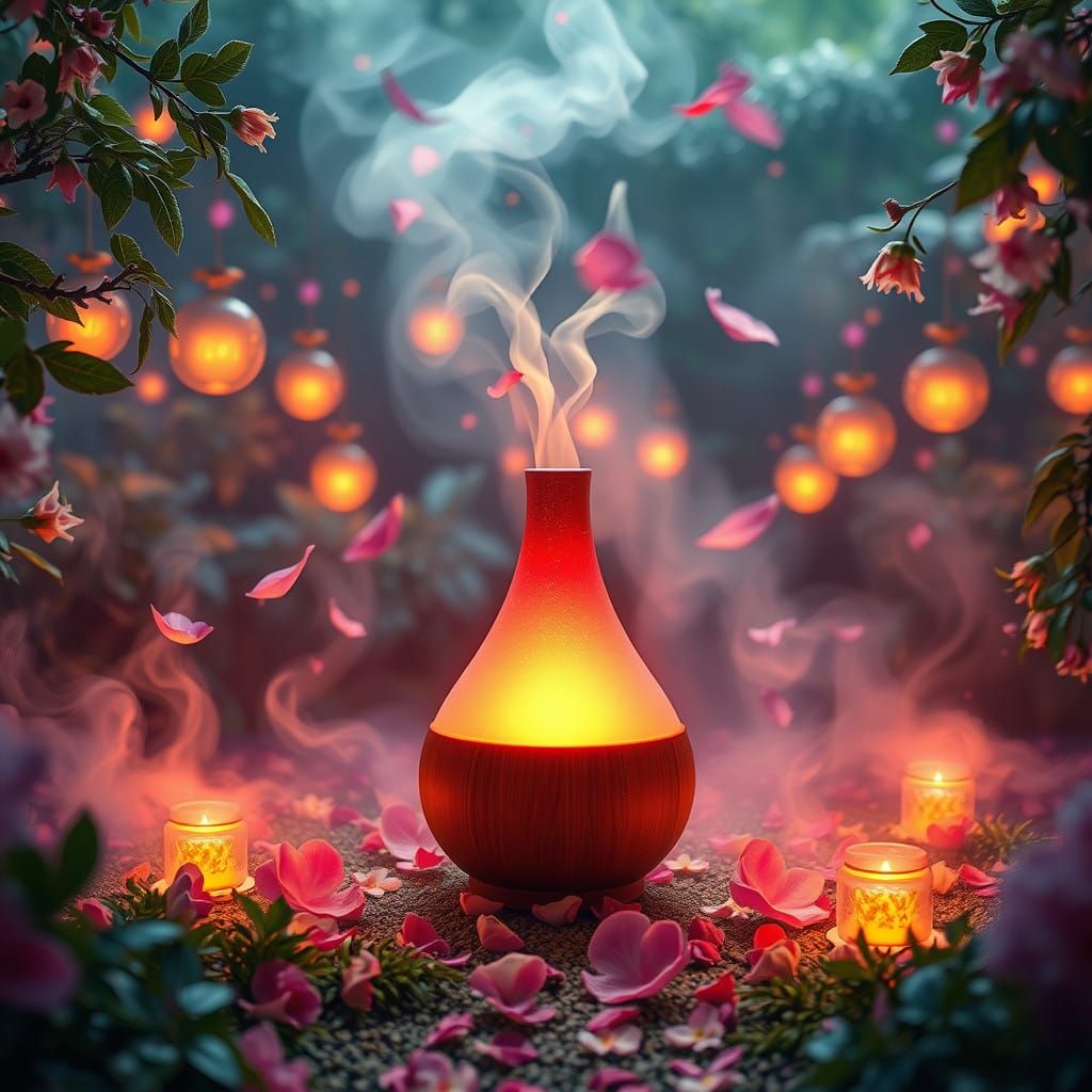 Whimsical Dreamworld Gathering in Vibrant, Glowing Splendor