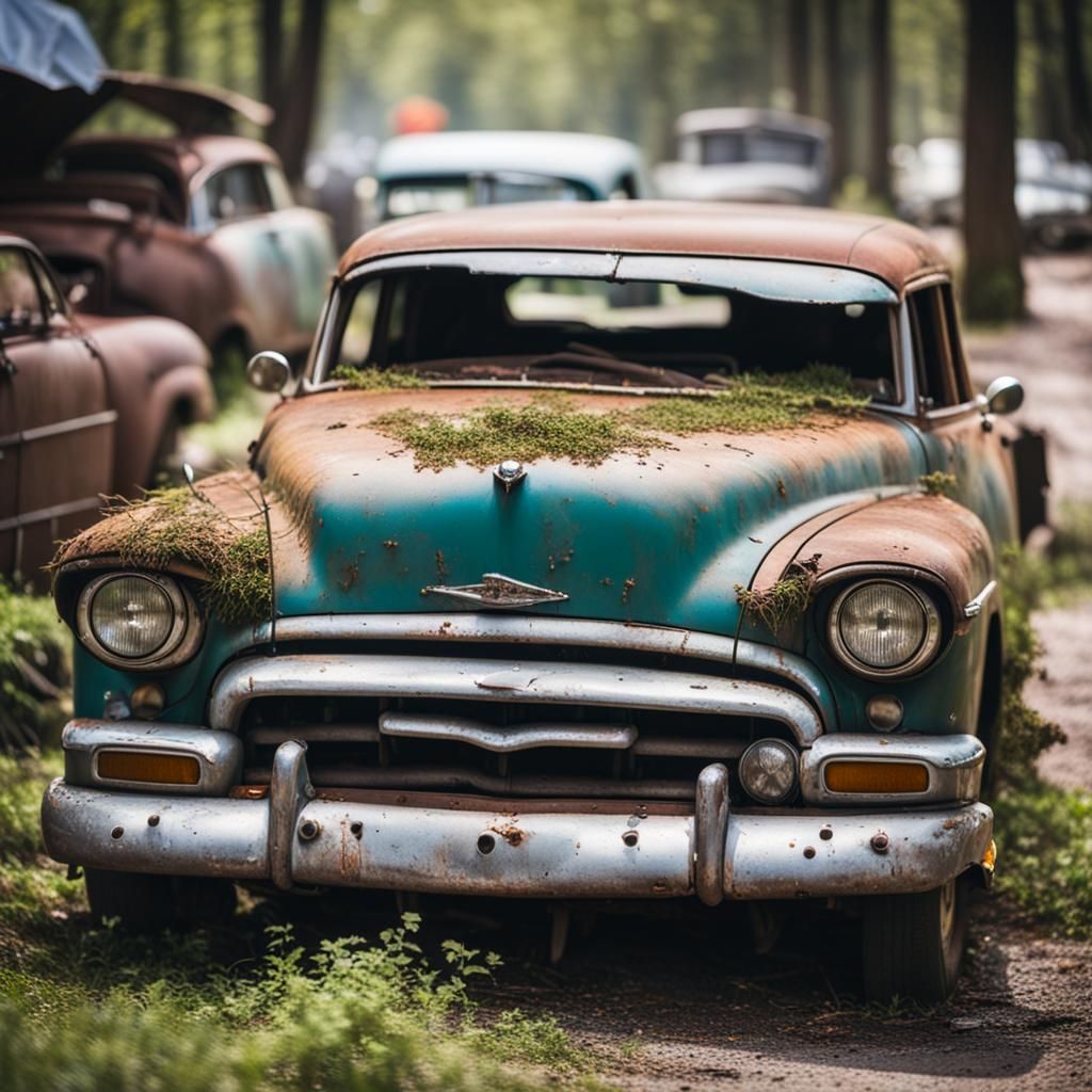 Junk Car Captured with Professional Photography Techniques