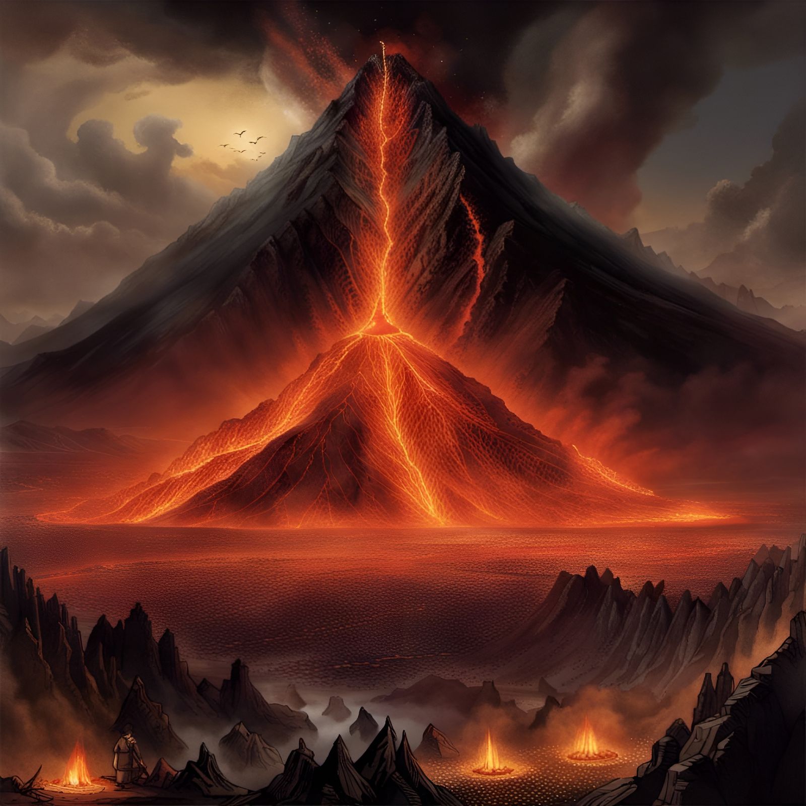 Mount Doom Erupts in the Second Age