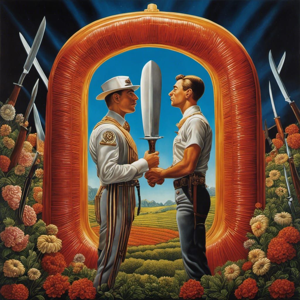 Men loving men - old movie poster style