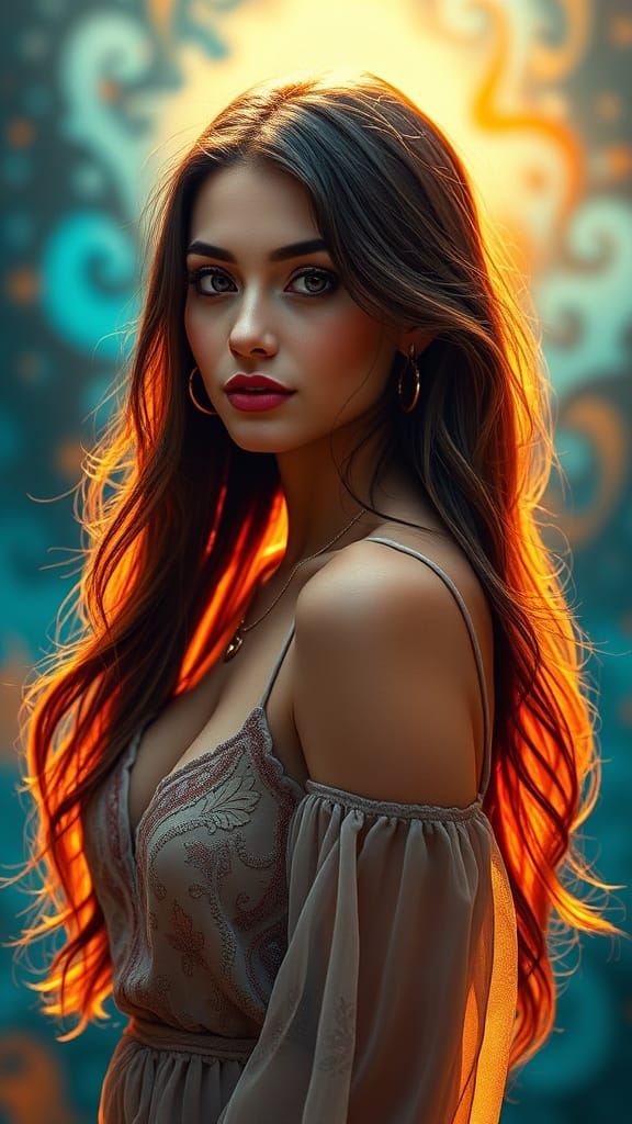 Realistic Portrait of a Confident Woman in Soft Light