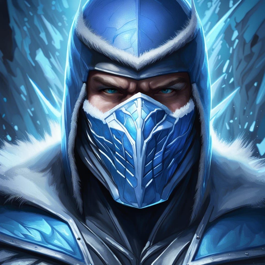 Subzero Ice Portrait in Hyperdetailed Digital Art Style